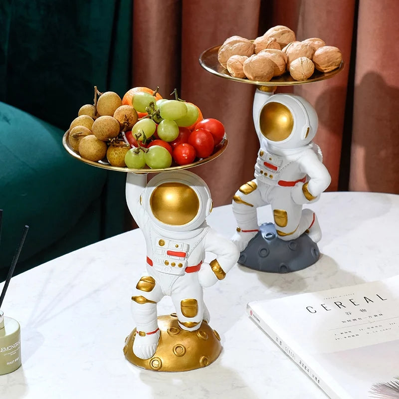 Astronaut With Brass Tray Artifacts Coral Tree   