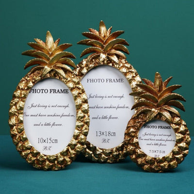 Gold Pineapple Photo Frame Desk Photo Frame June Trading   