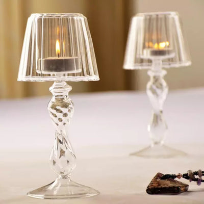 Glass Tea Candle Holder Set of 2 Candle Holders Coral Tree   