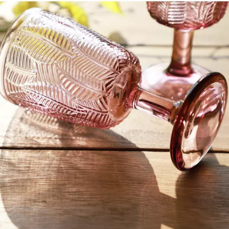 Wine Glass Set of Two Wine Glasses Coral Tree   