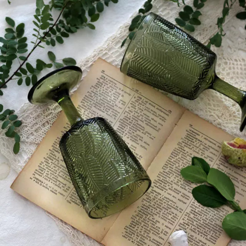 Wine Glass Set of Two Wine Glasses Coral Tree   