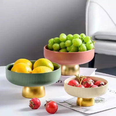 Ceramic Fruit Bowl Basket Coral Tree   