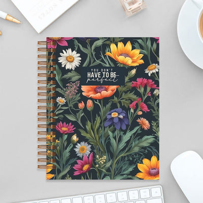 Undated Yearly Planner (2025 Collection) You Don't Have To Be Perfect + Ultimate Sticker Book