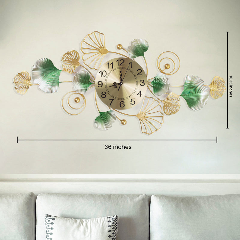Creative Gingko Leaves Elegant Wall Clock