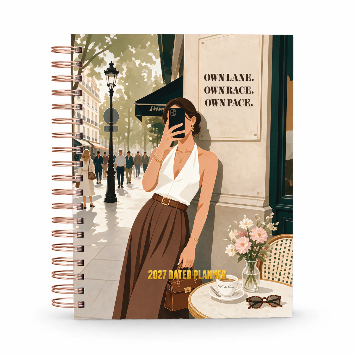 Own Lane Own Race Own Pace 2027 dated planner cover