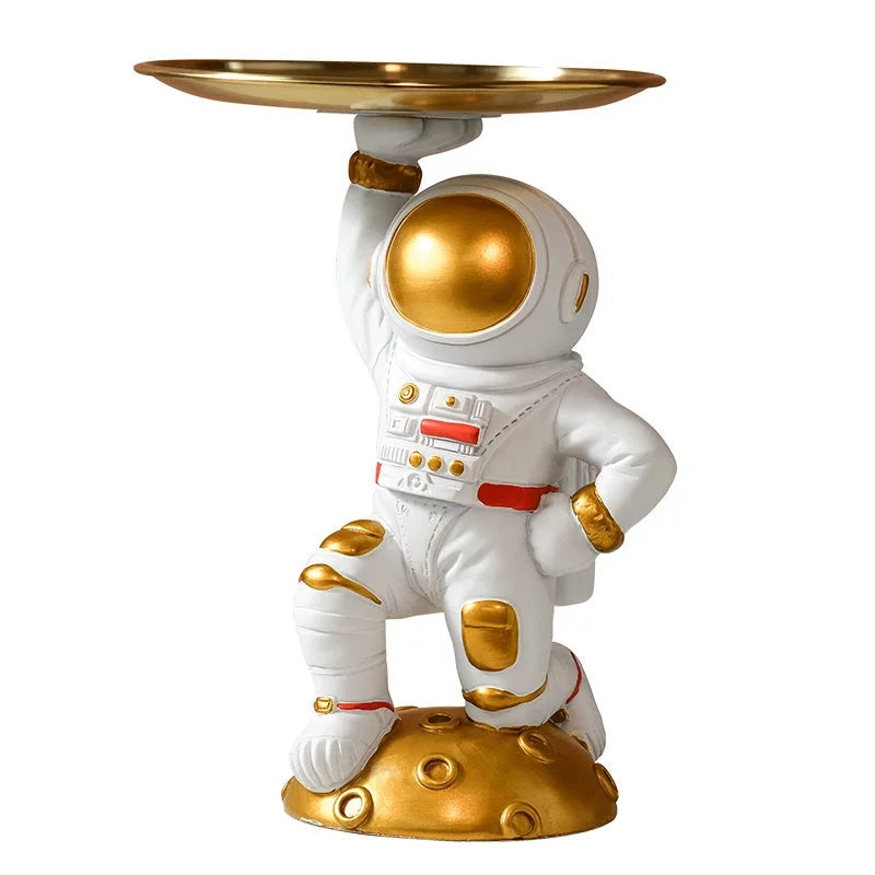 Astronaut With Brass Tray Artifacts Coral Tree   
