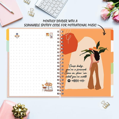 Undated Yearly Planner - Never Apologize For Who You Are Undated Planners June Trading   