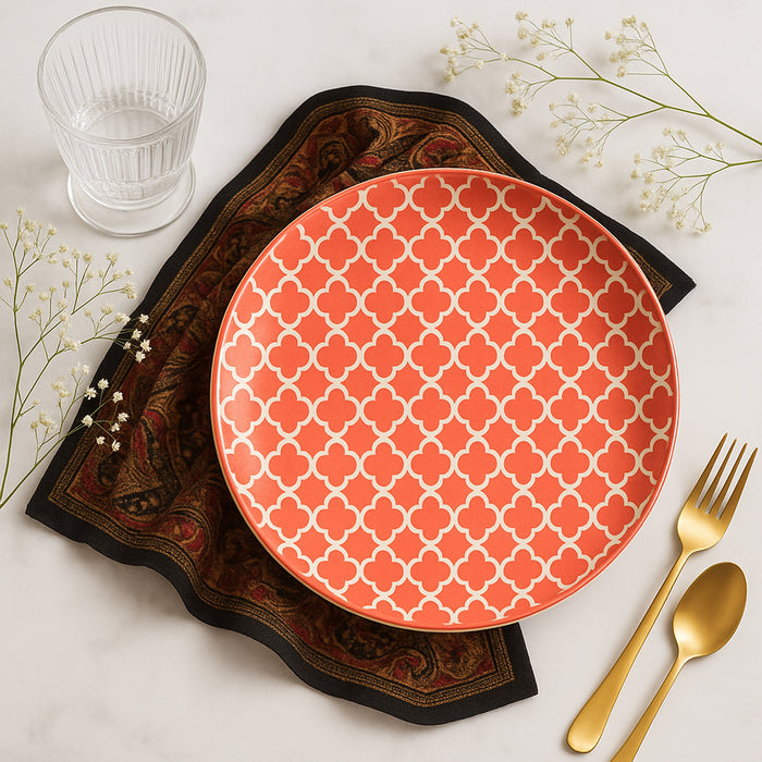 Ogee Pattern Moroccan Dinner Plate
