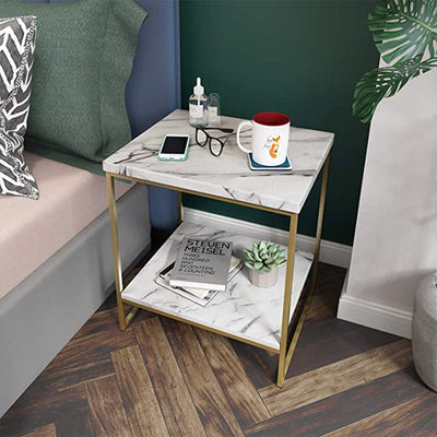 Renee Classy Finish 2-Tier Coffee Table Smart Furniture June Trading   