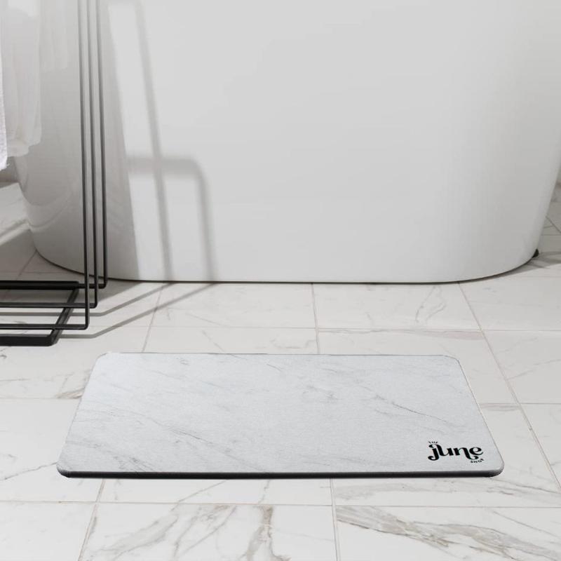 ZenStone Ultra-Absorbent Bath Mat - Marbled | Secure Grip | Eco-Friendly