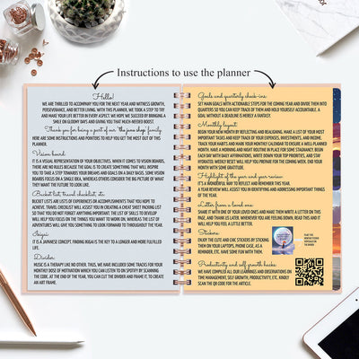 Undated Yearly Planner (2025 Collection) Out Do Me + Ultimate Sticker Book