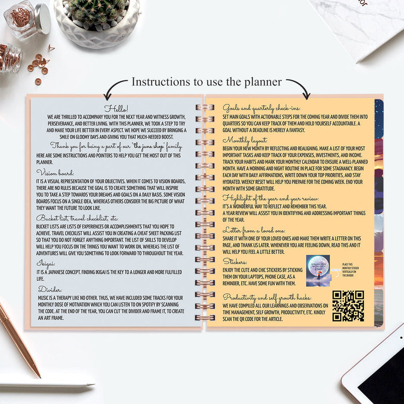 Undated Yearly Planner (2025 Collection) Out Do Me + Ultimate Sticker Book
