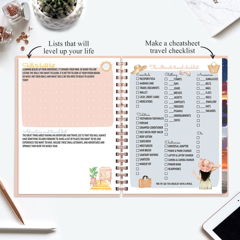 Undated Yearly Planner (2025 Collection) Out Do Me + Ultimate Sticker Book