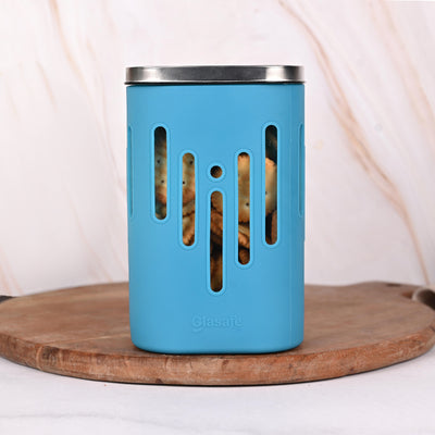 Store 'O' Grip Borosilicate Glass Container with Protective Silicone Sleeve