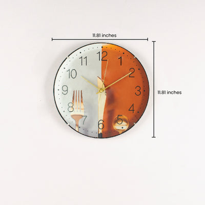 Luxury Cutlery Featured Wall Clock Wall Clocks June Trading   