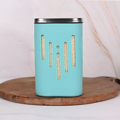 Store 'O' Grip Borosilicate Glass Container with Protective Silicone Sleeve