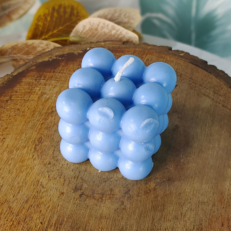 Bubble Soywax Candle Blue Color