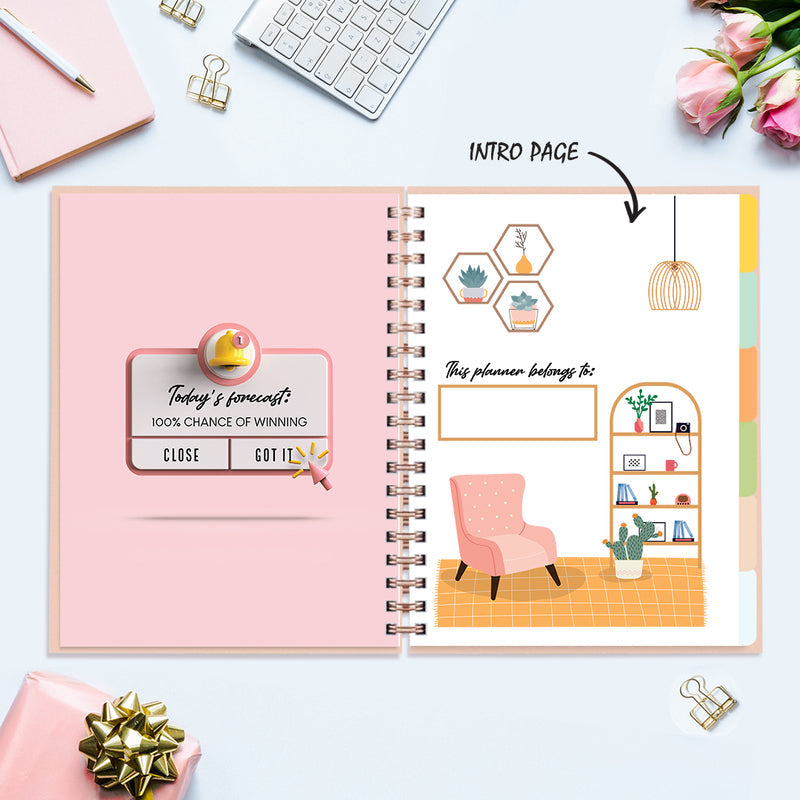Shine Like The Universe - Undated Yearly Planner Undated Planners June Trading   