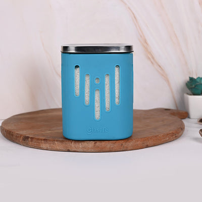 Store 'O' Grip Borosilicate Glass Container with Protective Silicone Sleeve