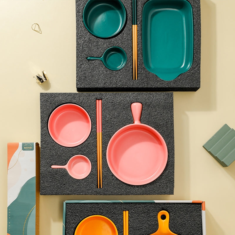 Meraz Lemonade Pink Serving Set (4 Pcs) Serving Platters The June Shop   