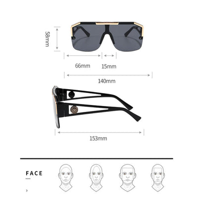 Luxury Oversized Aqua Gradient Square Sunglass Eyewear June Trading   