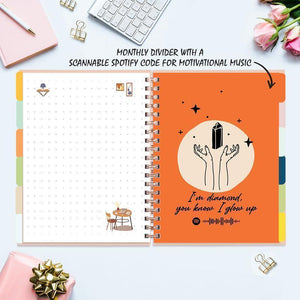 Undated Yearly Planner - Be Different Babe Undated Planners June Trading   