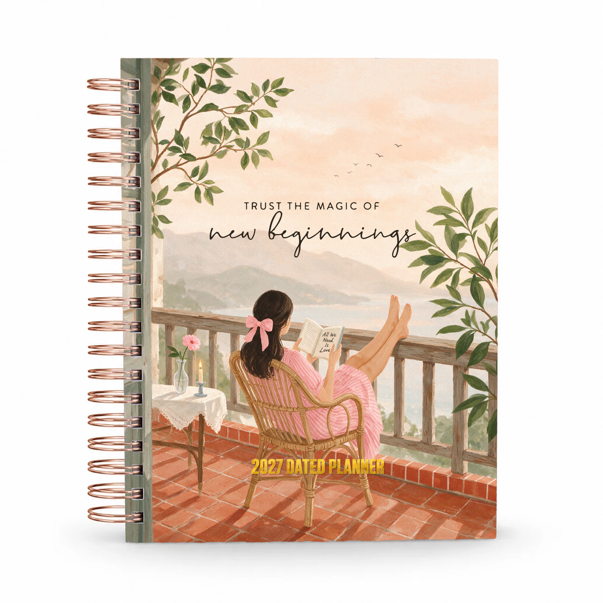 Trust The Magic Of New Beginnings 2027 dated planner cover