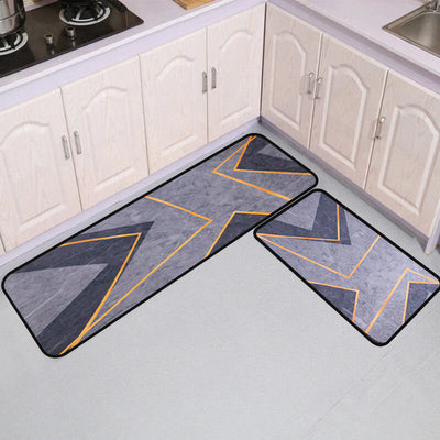 Golden Lines Kitchen Mats (Set of 2) Kitchen Mat June Trading   