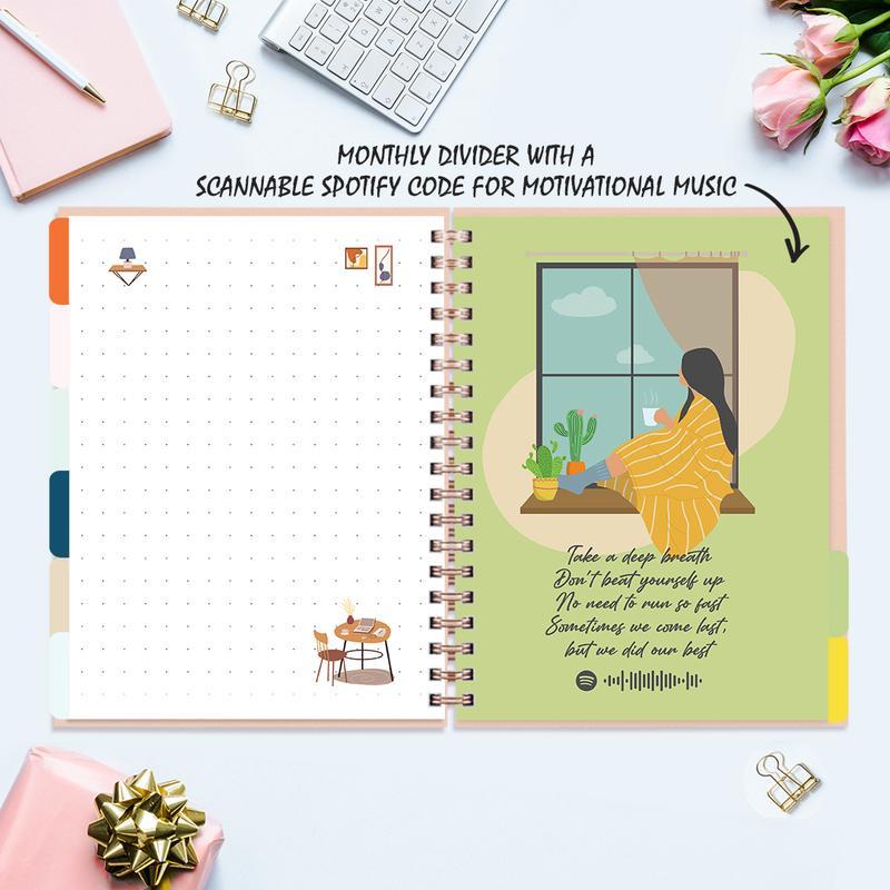 Undated Yearly Planner - Be Different Babe Undated Planners June Trading   