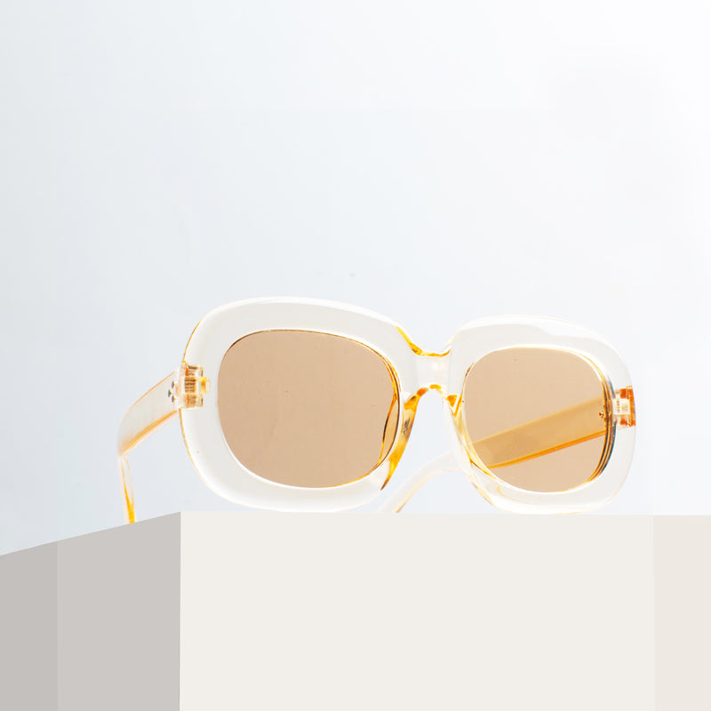 Cream Clear Giggle Oversized Goggles Kids' Sunglasses