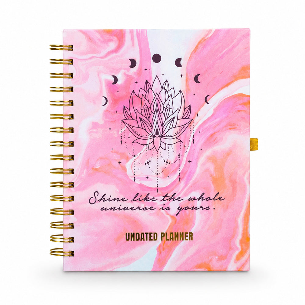 Undated Yearly Planner - Shine Like The Universe + Ultimate Sticker Book
