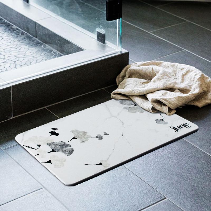 ZenStone Ultra-Absorbent Bath Mat - Ginko | Secure Grip | Eco-Friendly