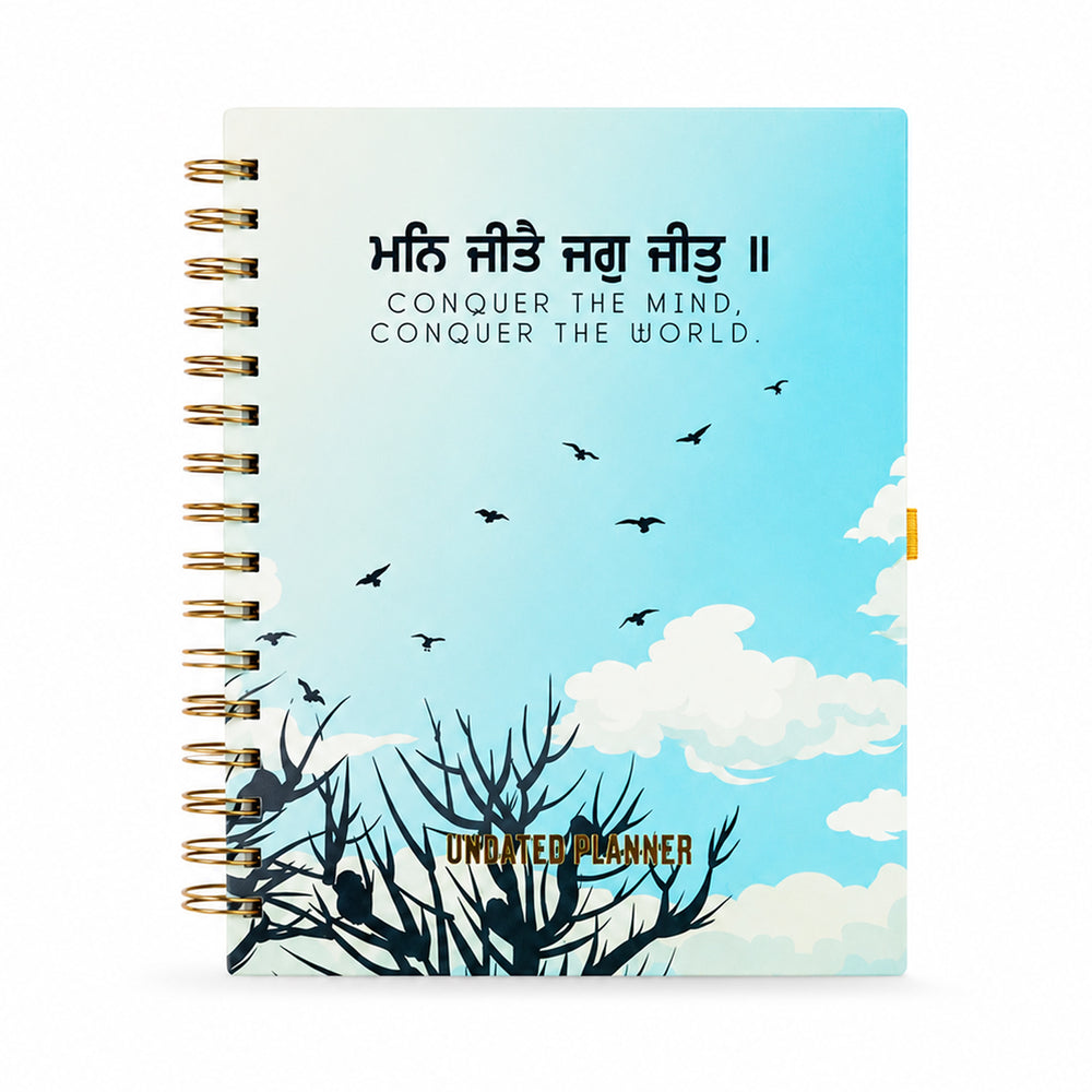 Conquer The World — Undated Planner + Ultimate Sticker Book