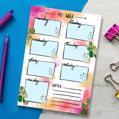 Watercolour Effect - Weekly Planner Planners June Trading   