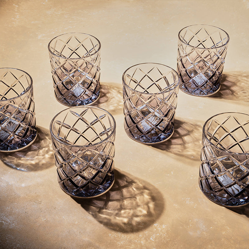 Midnight Prism Crystal Glasses (Set Of 2, 4 & 6)