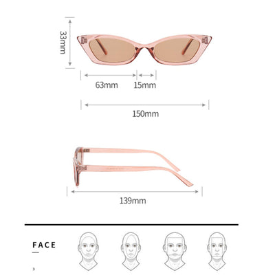 Luxury Cat-Eye Clear Frame Burnt Brown Sunglass Eyewear June Trading   