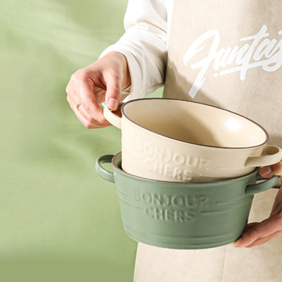 Misaki Large Ceramic Hot Pot Serving Bowls The June Shop Fern Green  
