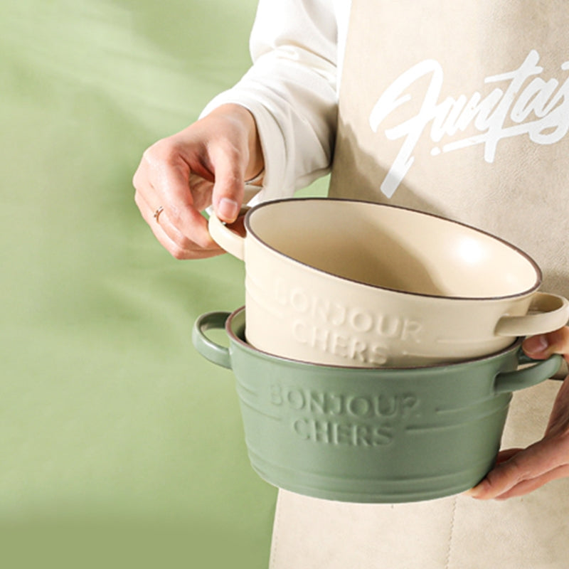 Misaki Large Ceramic Hot Pot Serving Bowls The June Shop Fern Green  