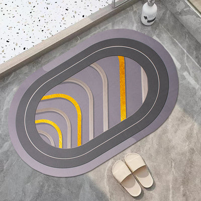 Minimilistic Dark Style - Super Absorbent Anti Skid Bathroom Floor Mat Bathroom Mats June Trading   