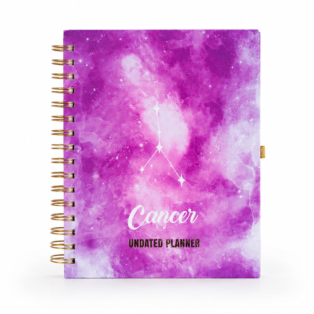 Cancer Watercolour Constellation — Undated Planner + Sticker Book