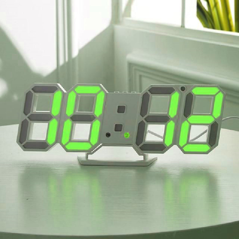 3D White Alarm Clock With Countdown Feature Table Clocks The June Shop Leafy Green  