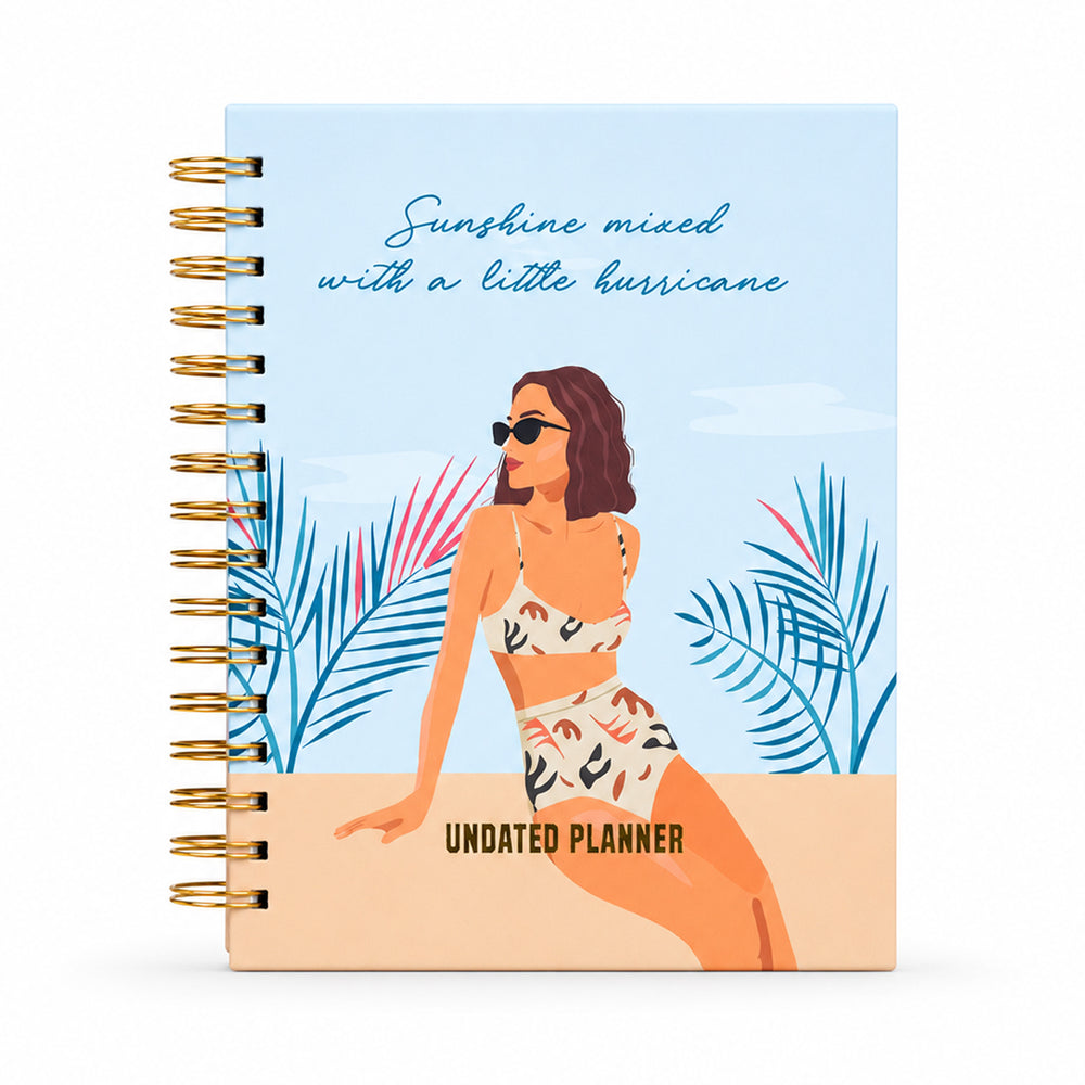 Sunshine & A Little Hurricane — Undated Planner + Ultimate Sticker Book