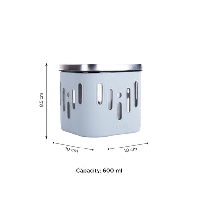 Store 'O' Grip Borosilicate Glass Container with Protective Silicone Sleeve