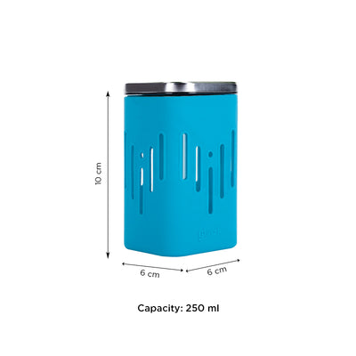Store 'O' Grip Borosilicate Glass Container with Protective Silicone Sleeve