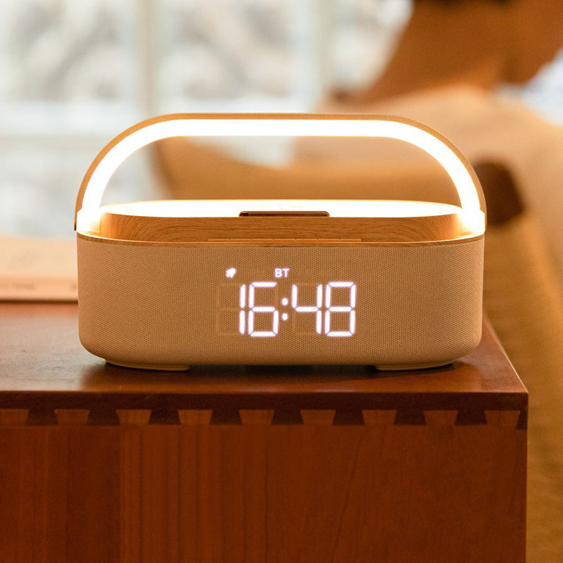 LumoDock Wireless Charging Bluetooth Speaker Smart Clock With Alarm