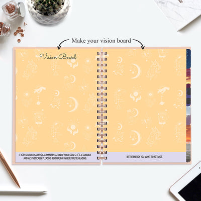 Undated Yearly Planner - Virgo (2023 Collection) + Ultimate Sticker Book Undated Planners June Trading   