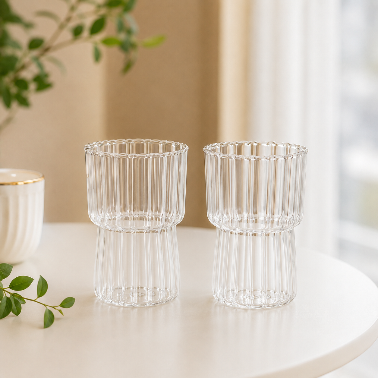 Silvia Ribbed Glass
