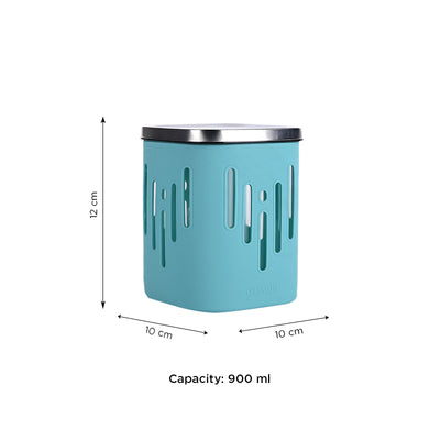 Store 'O' Grip Borosilicate Glass Container with Protective Silicone Sleeve