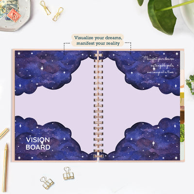 Undated Yearly Planner (2024 Collection) Libra + Ultimate Sticker Book
