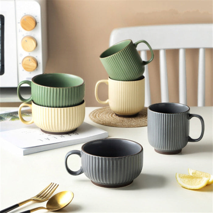 Seraphina Ribbed Coffee Mug Coffee Mugs The June Shop   